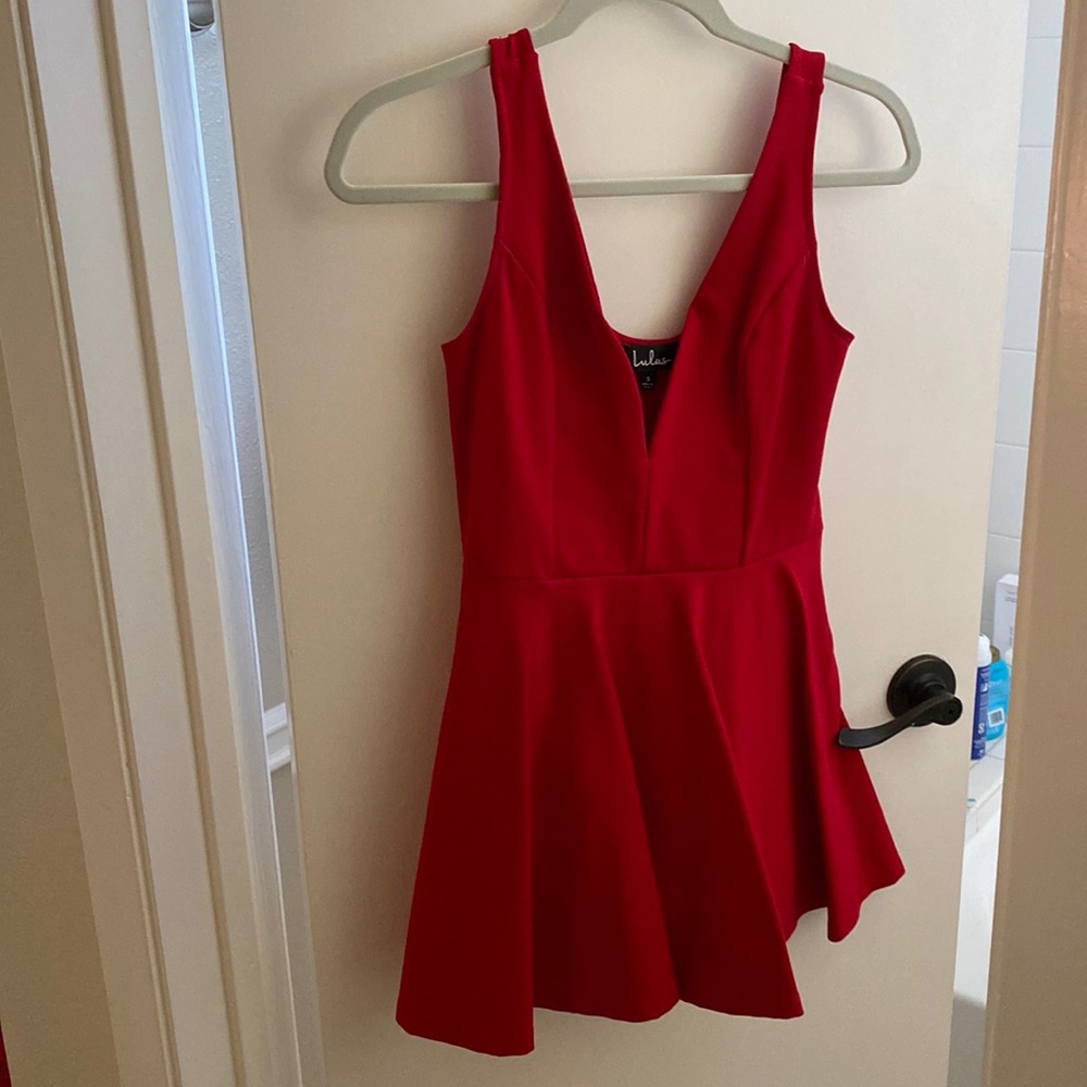 Red Lulus dress with shorts